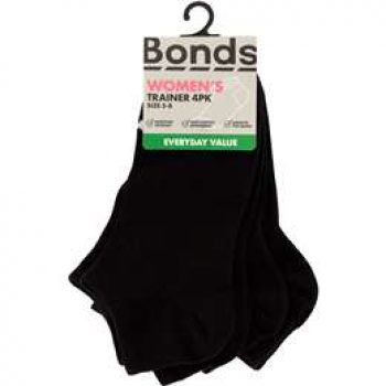 Bonds Womens Trainers Socks Size 8+ 4 pack