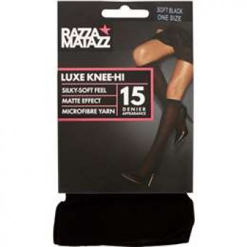 Razzamatazz Luxe Knee Hi One Size Soft Black each