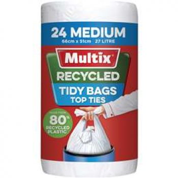 Multix Recycled Tidy Bags Top Ties Medium 24 pack