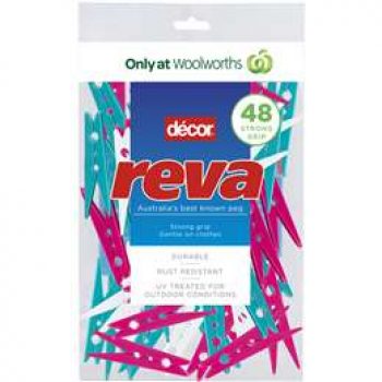 Reva Pegs Plastic 48 pack