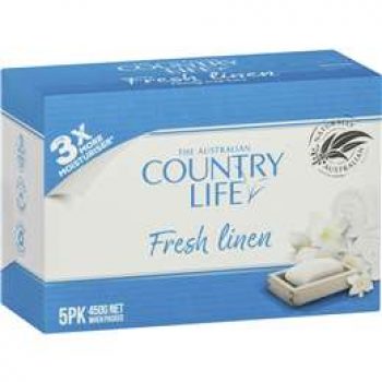 Country Life Soap Bar Fresh Linen 5 pack