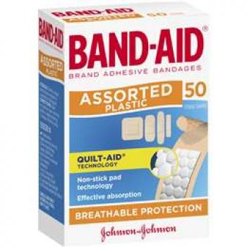 Band-aid Plastic Strips Assorted 50 pack