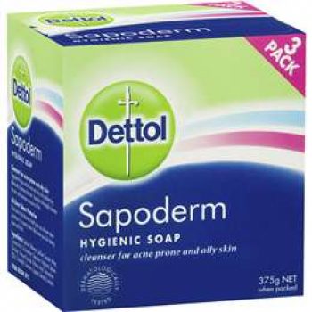 Dettol Sapoderm Hygienic Soap For Acne Oily Skin 375g