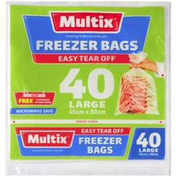 Multix Easy Tear Off Freezer Bags Large 40 pack