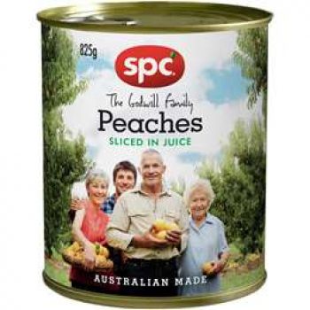 Spc Peaches Sliced In Juice 825g