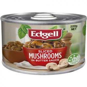 Edgell Sliced Mushrooms In Butter Sauce 220g