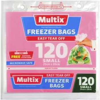 Multix Easy Tear Off Freezer Bags Small 120 pack