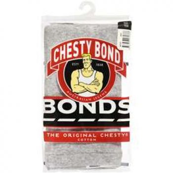 Bonds Singlet Mens Chesty Coloured Size 16 1pk