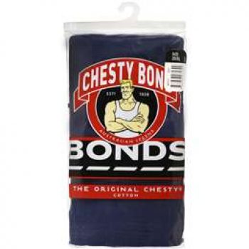 Bonds Singlet Mens Chesty Coloured Size 20 1pk