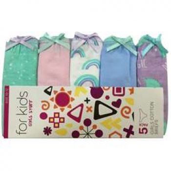 For Kids Girls Briefs Sizes 10-12  5 pack