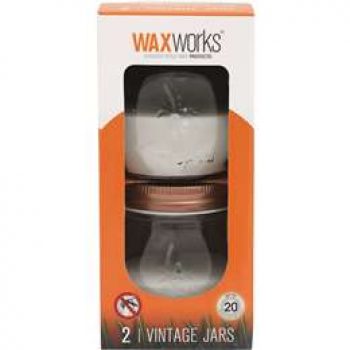 Waxworks Vintage Citronella Jam Jar  2 pack
