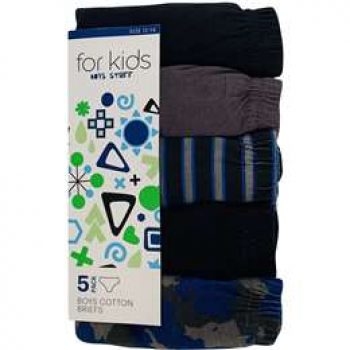 For Kids Boys Briefs Size 12-14 5 pack
