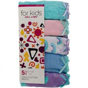 For Kids Girls Briefs Size 8-10 5 pack