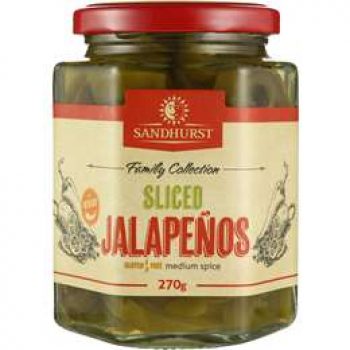 Sandhurst Chillies Jalapeno Medium Hot 270g