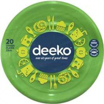 Deeko Dinner Plates Plastic 20 pack