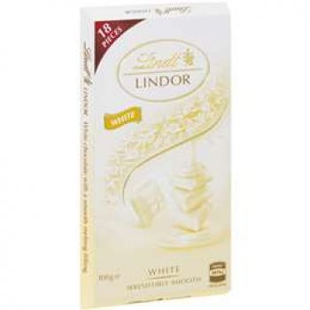 Lindt Lindor Chocolate Block White 100g block