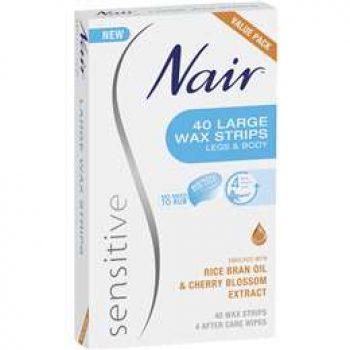 Nair Sensitive Wax Strips  40 pack