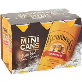 Bundaberg Ginger Beer Mini Can  6x200ml