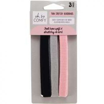 Oh So Comfy Thin Stretchy Headbands  3 pack