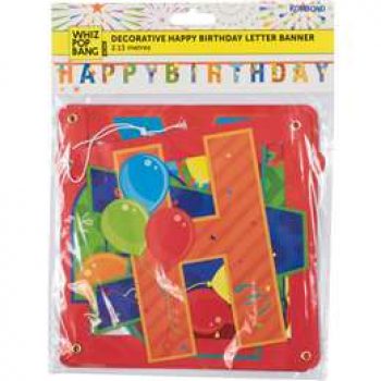 Korbond Happy Birthday Letter Banner  55g