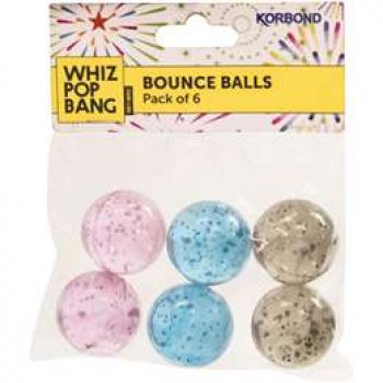 Korbond Party Novelty Bouncy Balls  6 pack