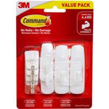 3m Command Mixed?hooks Value  8 pack