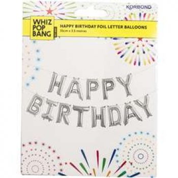 Korbond Happy Birthday Foil Balloon Metallic Set 80g