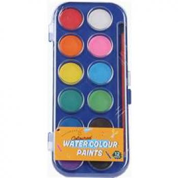 Gm Housebrand Water Colour Paints 12 pack