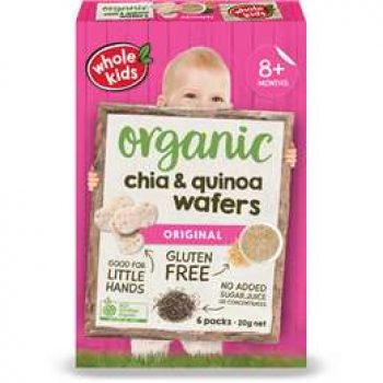 Whole Kids Organic Chia Quinoa Wafers  6 pack