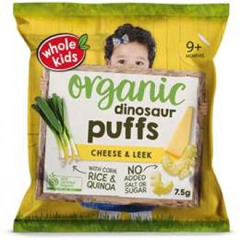 Whole Kids Organic Wholegrain Puffs Dinosaur 7.5g