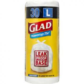 Glad Kitchen Tidy Bag Wavetop Large 30 pack
