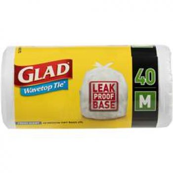 Glad Kitchen Tidy Bag Wavetop Medium 40 pack