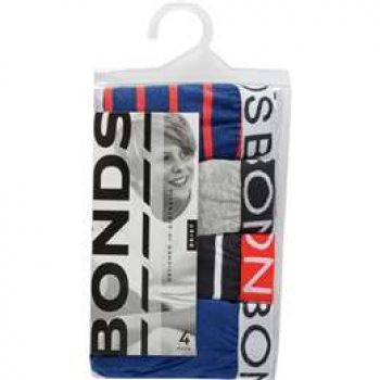 Bonds Boys Briefs 4 To 8  4 pack