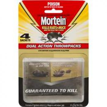 Mortein Kills Rats & Mice Throwpacks 4 pack