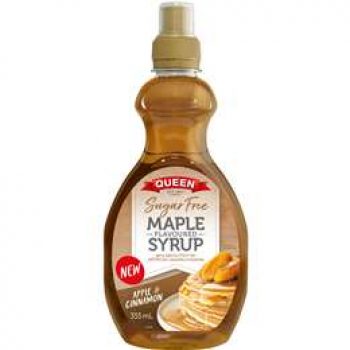 Queen Sugar Free Maple Flavoured Syrup Apple & Cinnamon 355ml