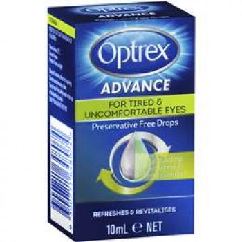 Optrex Advance Preservative Free Tired Eye Drops 10ml