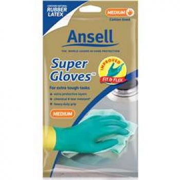 Ansell Gloves Super Medium Size 8 1 pair