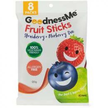 Goodnessme Fruit Sticks Strawberry & Blueberry Duo 8 pack