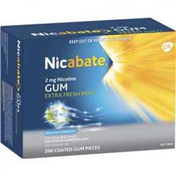 Nicabate Chewing Gum 2mg  200 pack