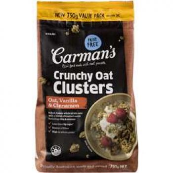 Carman's Oat Clusters Vanilla Cinnamon 750g - Black Box Product Reviews