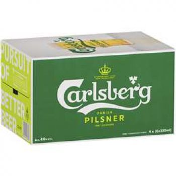 Carlsberg Green Lager Bottles 24x330ml case