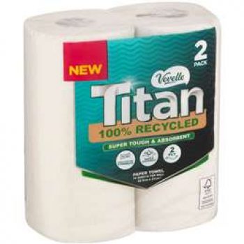 Vevelle Recycled Paper Towel 2 Ply  2 pack