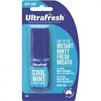 Ultrafresh Breath Fresheners Cool Mint Spray 12ml