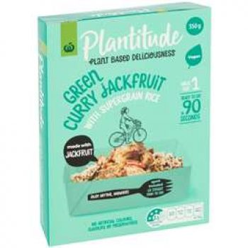 Woolworths Plantitude Green Curry Jackfruit With Rice 350g