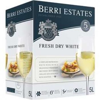 Berri Estates Cask Wine Dry White 5l