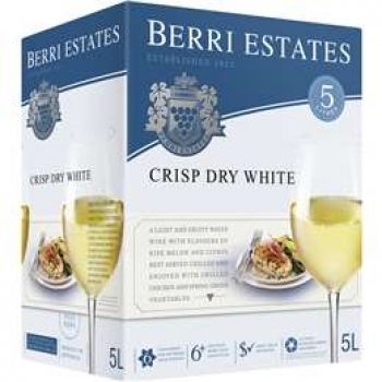 Berri Estates Cask Wine Crisp Dry White 5l