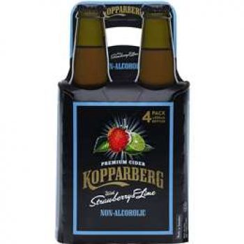 Kopparberg Non Alcoholic Strawberry Lime Cider 330ml x4 pack