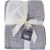 Inspire Flannel Throw 1.2m X 1.5m Sherpa Back Grey each