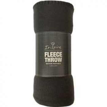 Inspire Fleece Throw 1.2m X 1.5m Solid Assorted each