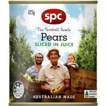 Spc Pear Sliced In Natural Juice 825g